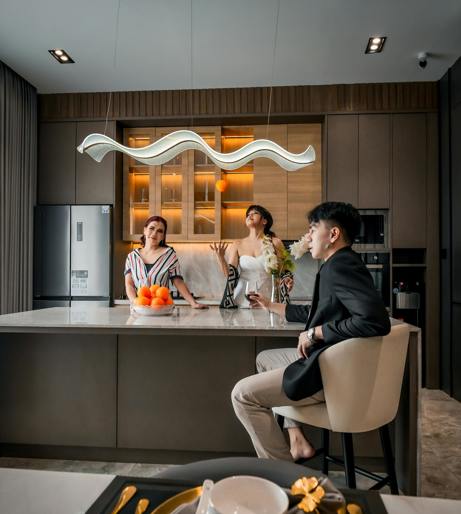 Kitchen dining setup