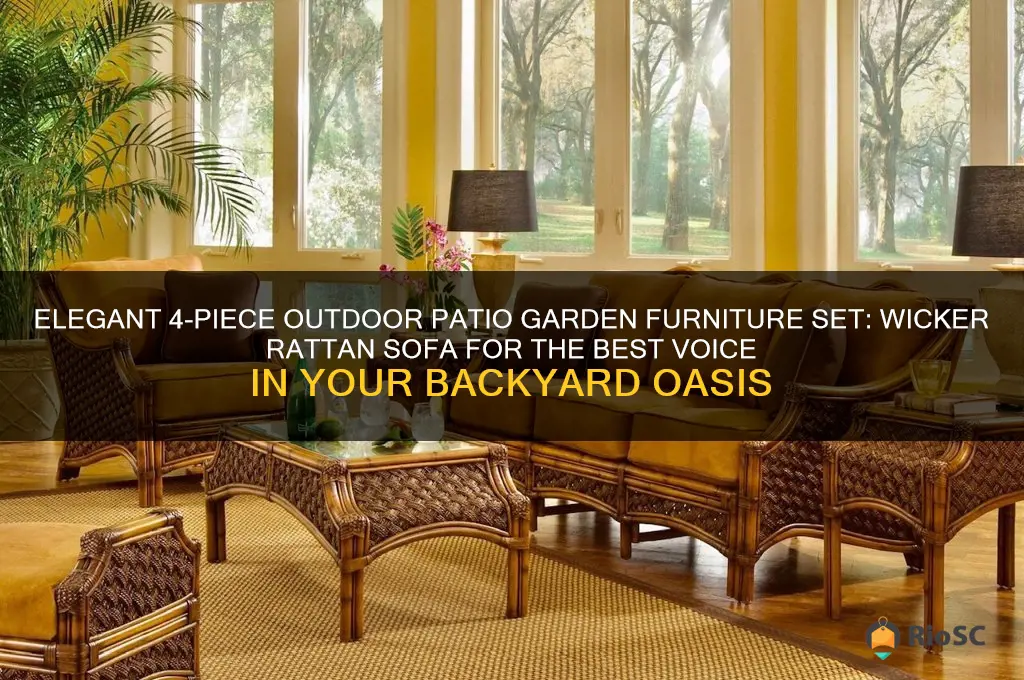 4pc outdoor patio garden furniture wicker rattan sofa best voice