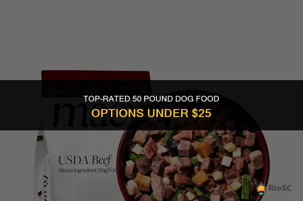 best 50 lb dog food under 25