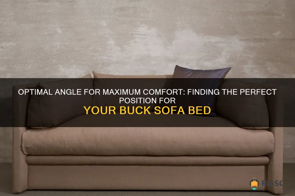 best angle for buck sofa bed
