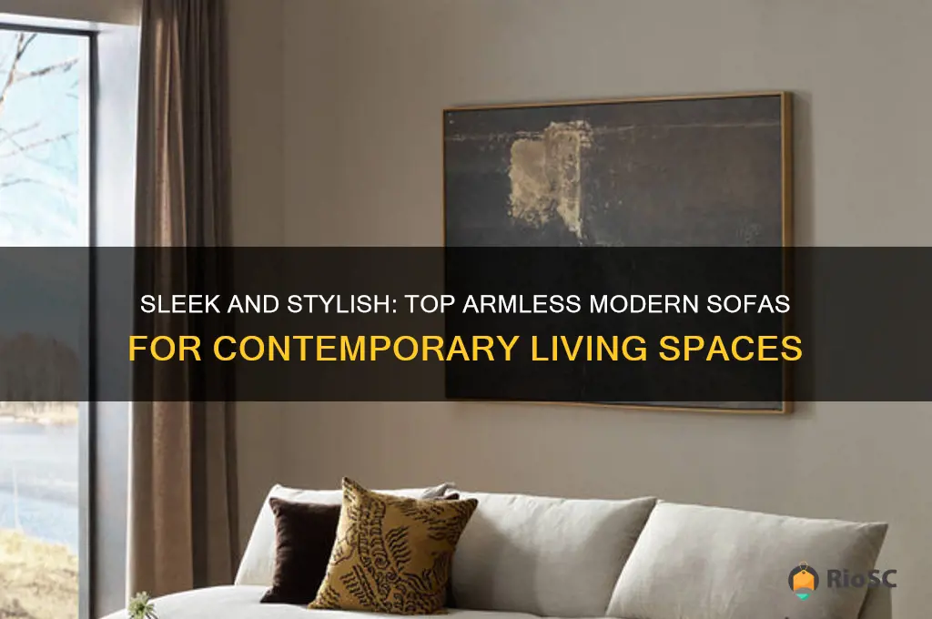 best armless modern sofas