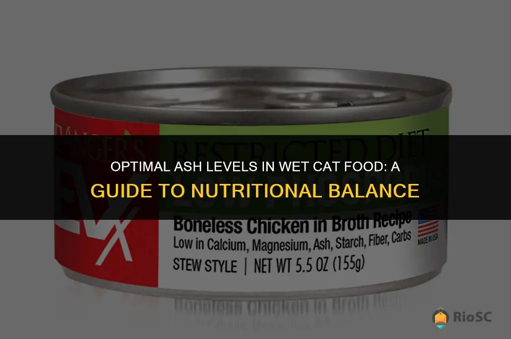 best ash content in wet cat food