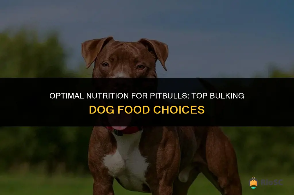 best bulking dog food for pitbulls