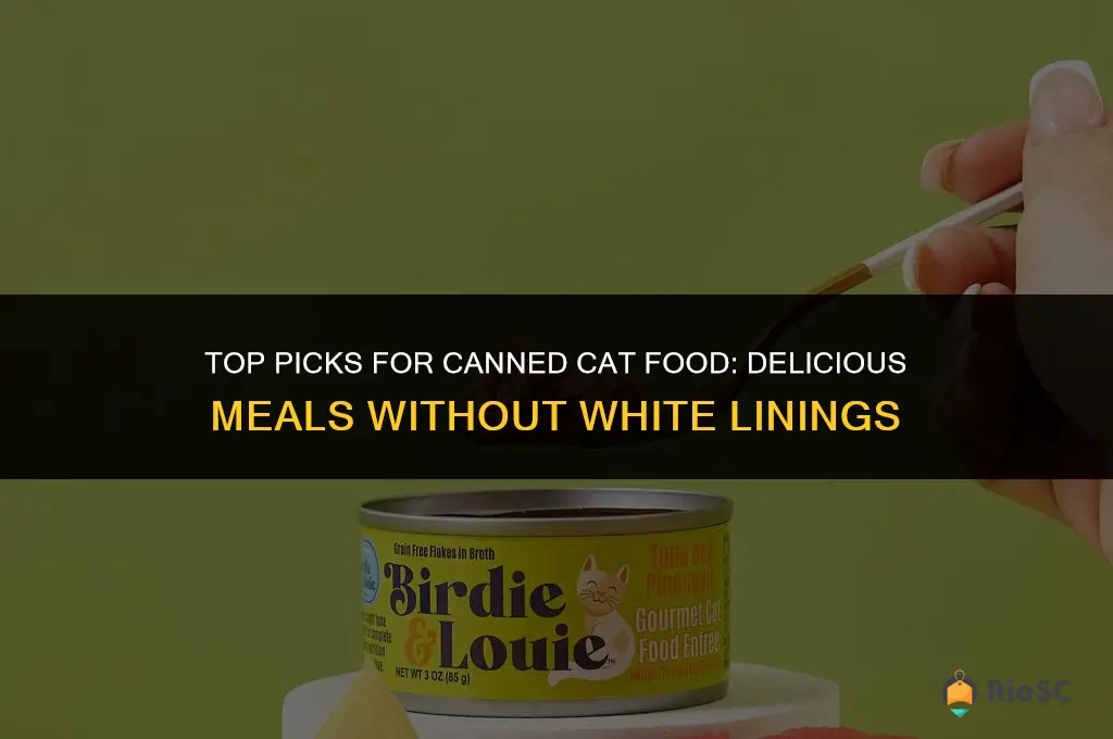 best canned cat food without white lining in the can