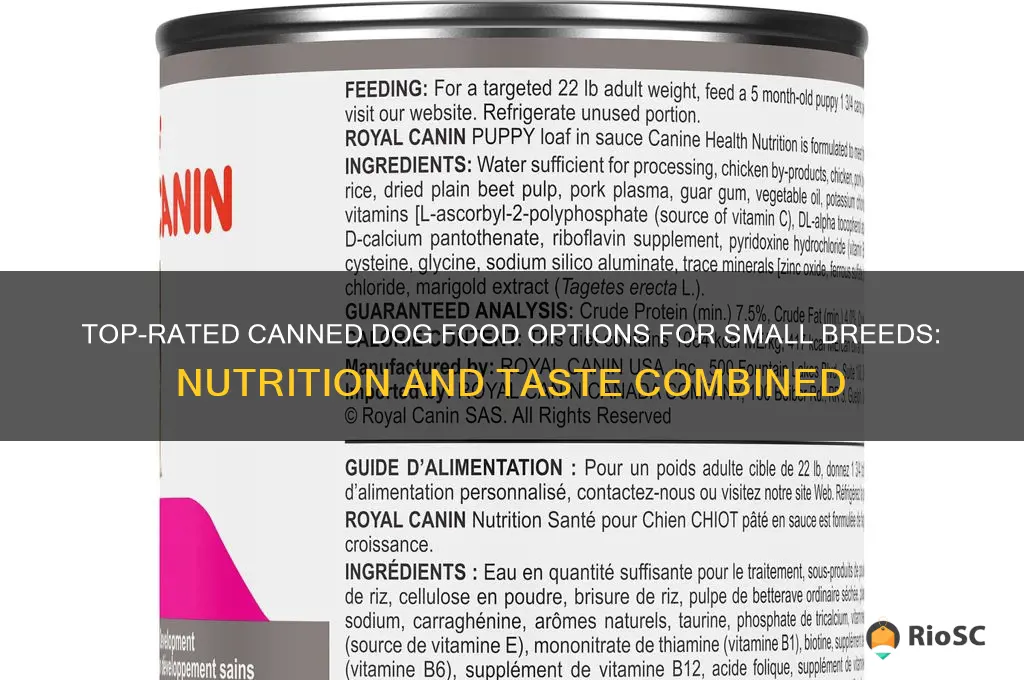 best canned dog food for small breeds