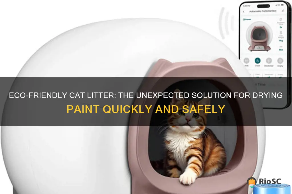 best cat litter for drying paint