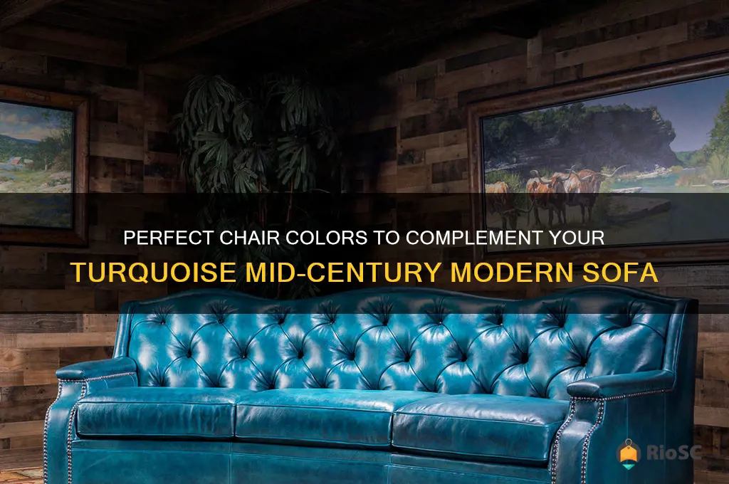 best chair color to match turquoise mid century modern sofa