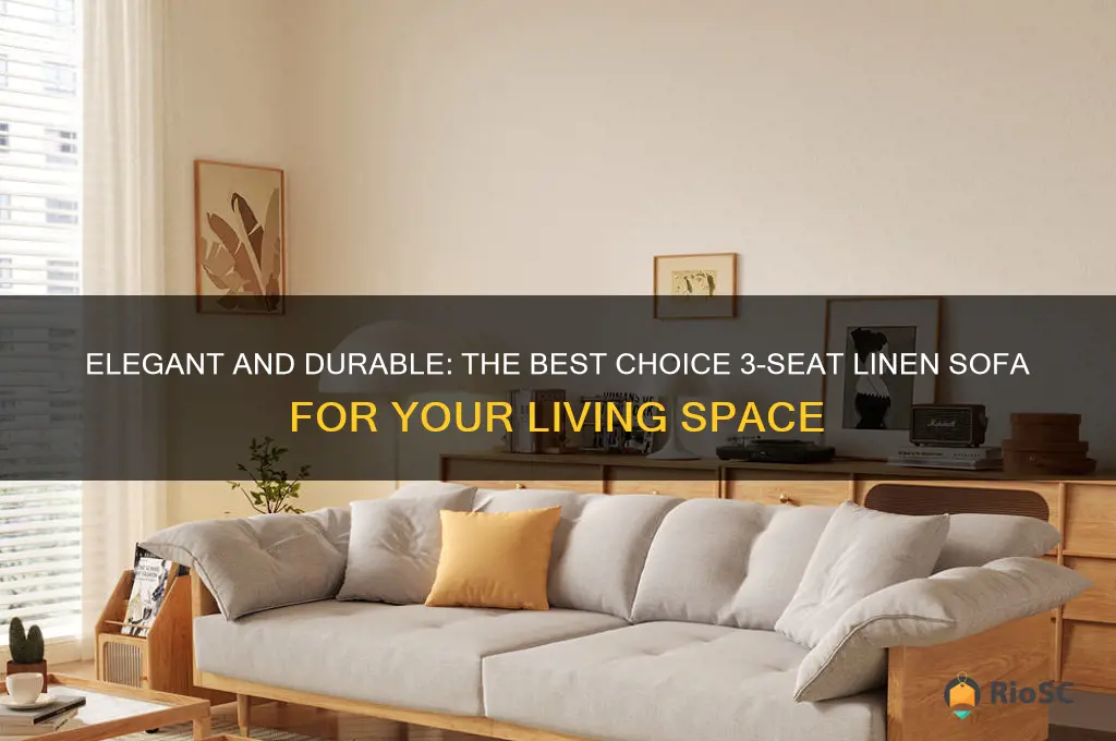 best choice 3 seat linen sofa
