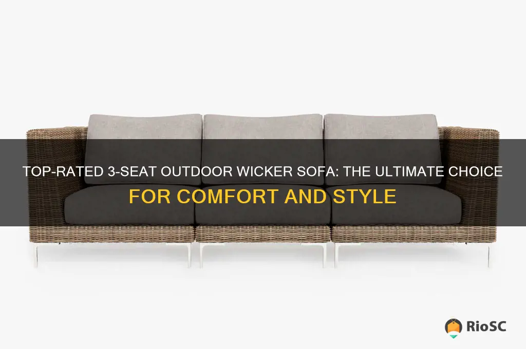 best choice 3 seat outdoor wicker sofa