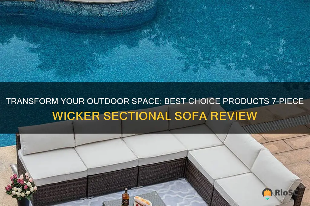 best choice product 7-piece wicker sectional sofa