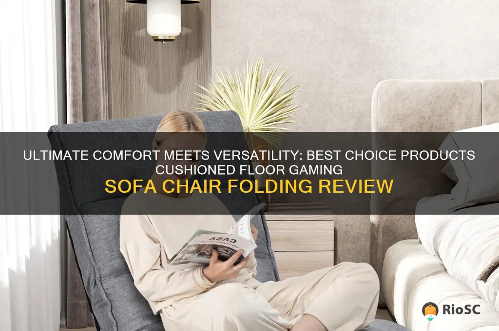 best choice products cushioned floor gaming sofa chair folding