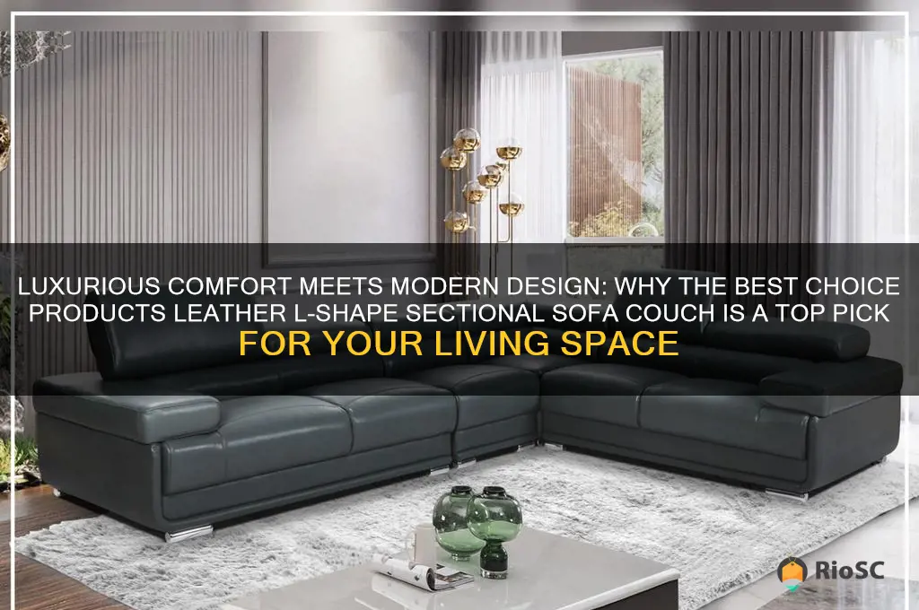 best choice products leather l-shape sectional sofa couch