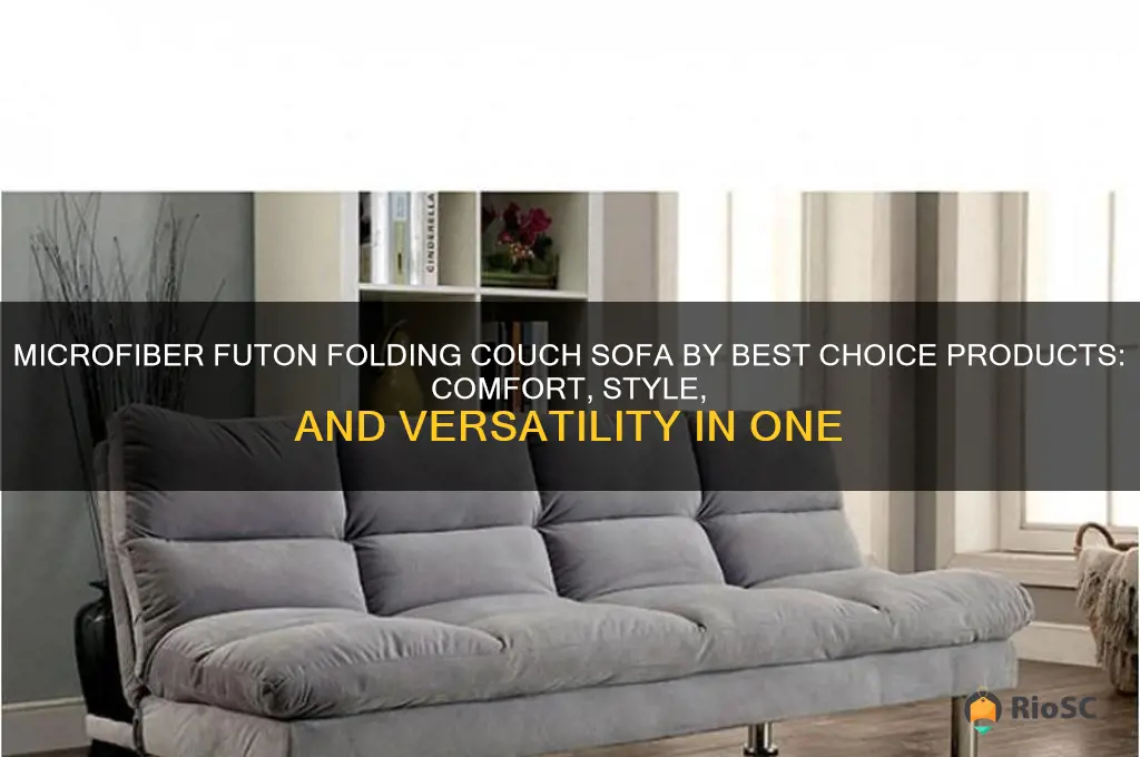 best choice products microfiber futon folding couch sofa