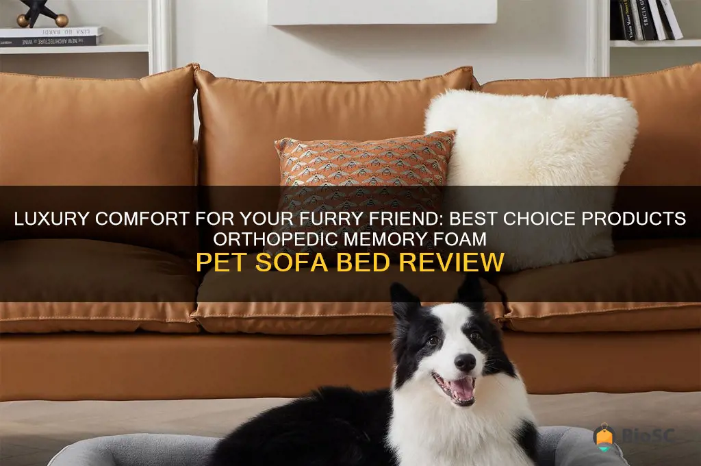 best choice products orthopedic memory foam pet sofa bed