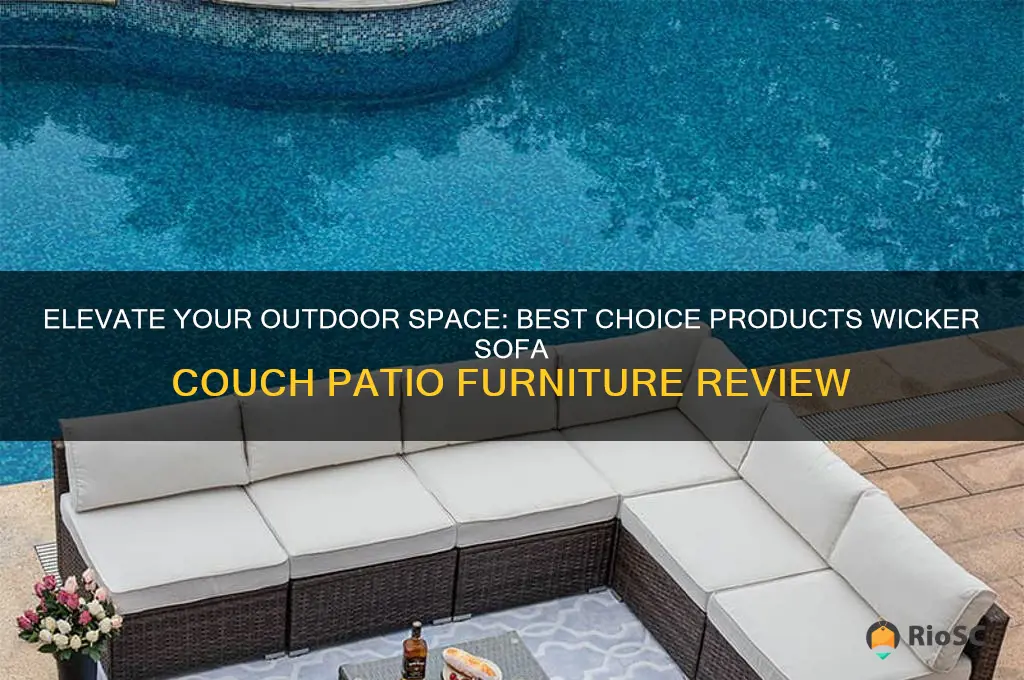 best choice products outdoor wicker sofa couch patio furniture