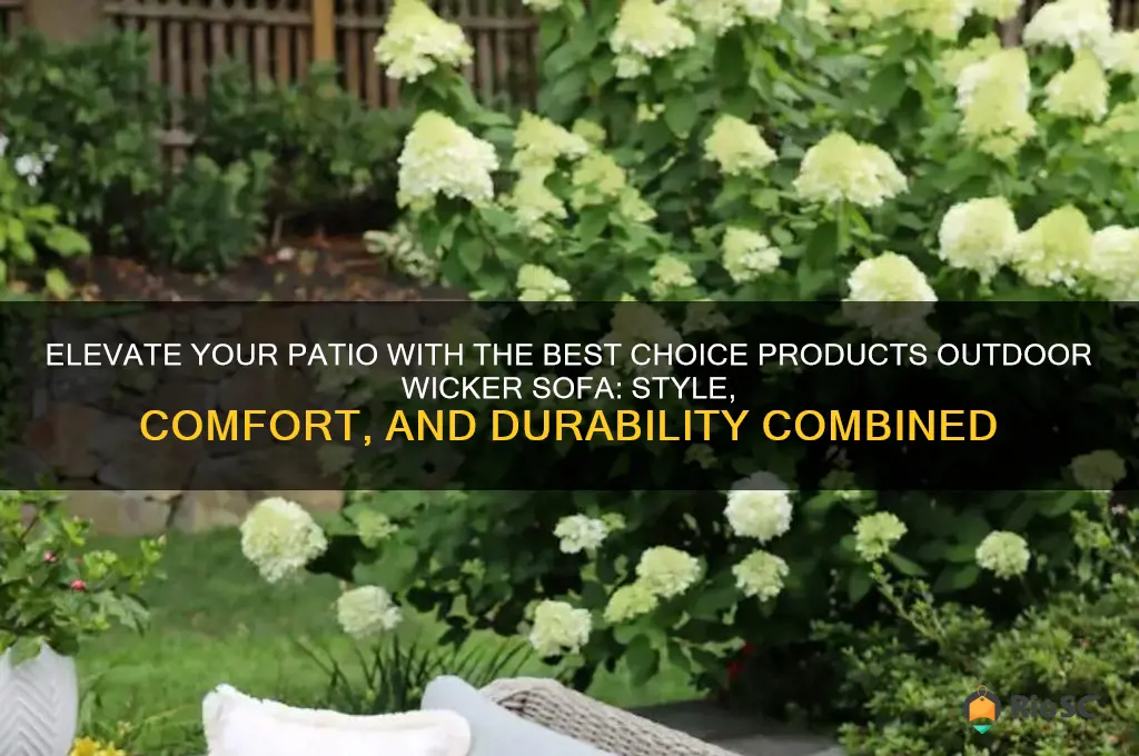 best choice products outdoor wicker sofa