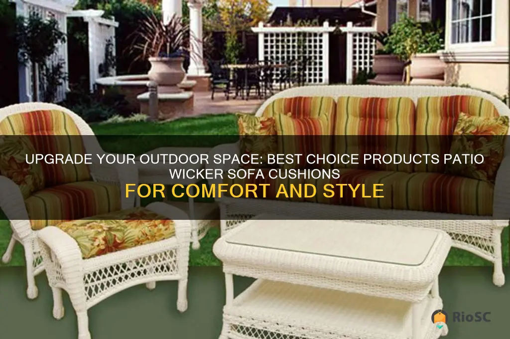 best choice products patio wicker sofa cushions