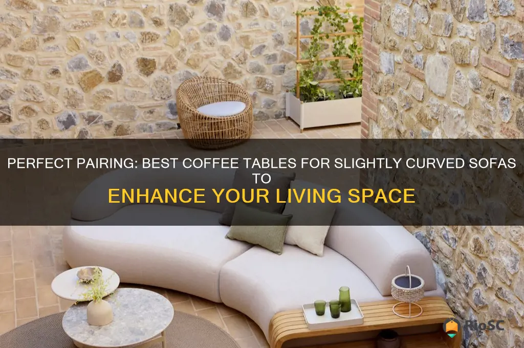 best coffee table fir slightly curved sofa