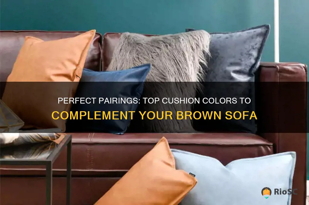 best colour cushions for brown sofa