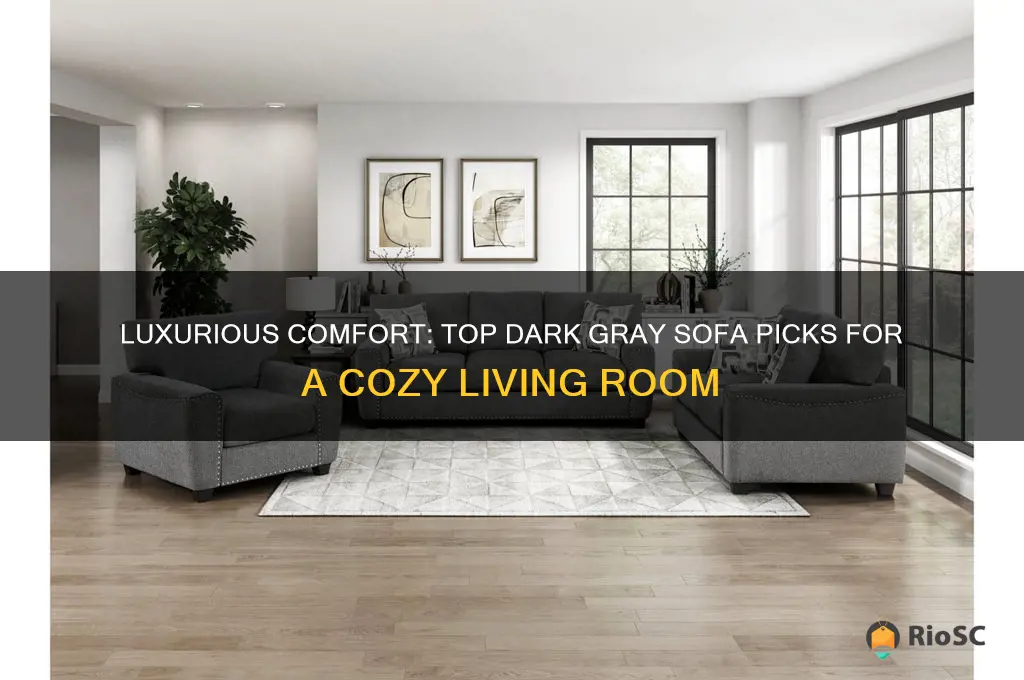 best comfortable dark gray sofa living room 141