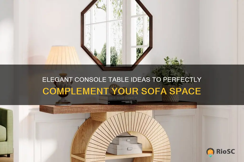 best console table behind sofa