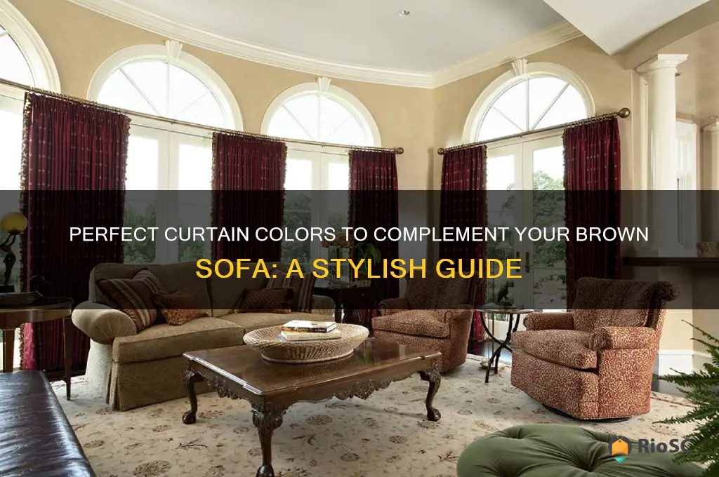 best curtain color for brown sofa