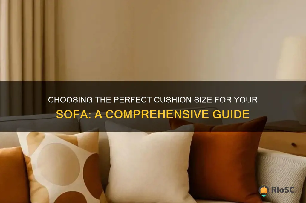 best cushion size for sofa