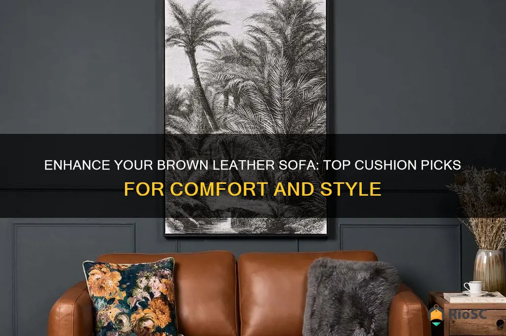 best cushions for brown leather sofa