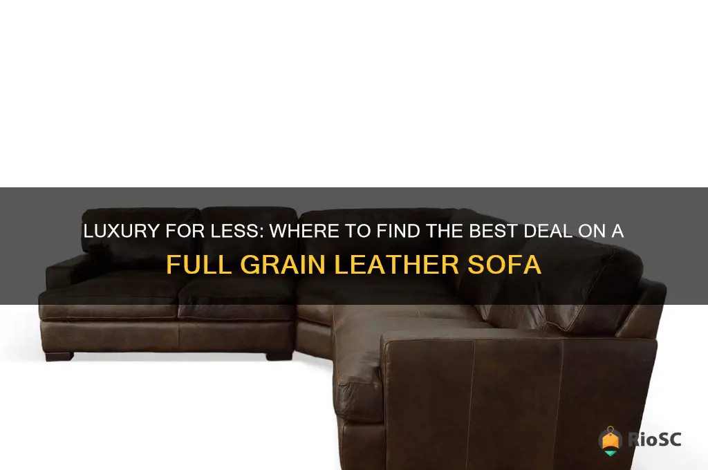 best deal on full grain leather sofa