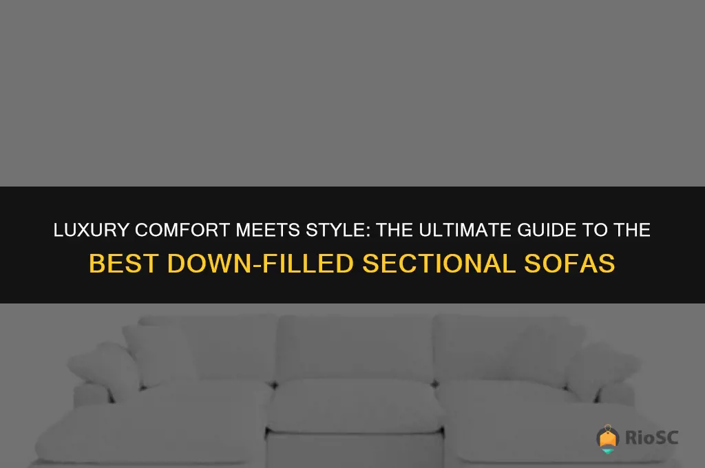 best down filled sectional sofa
