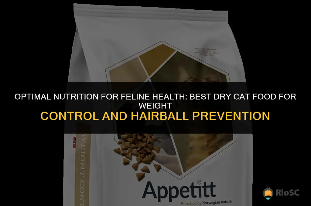 best dry cat food for weight control and hairball