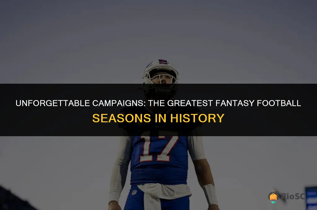 best fantasy football season sof all time