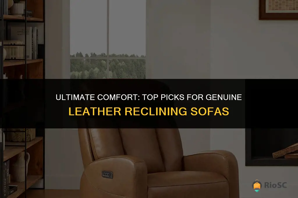 best genuine leather reclining sofa