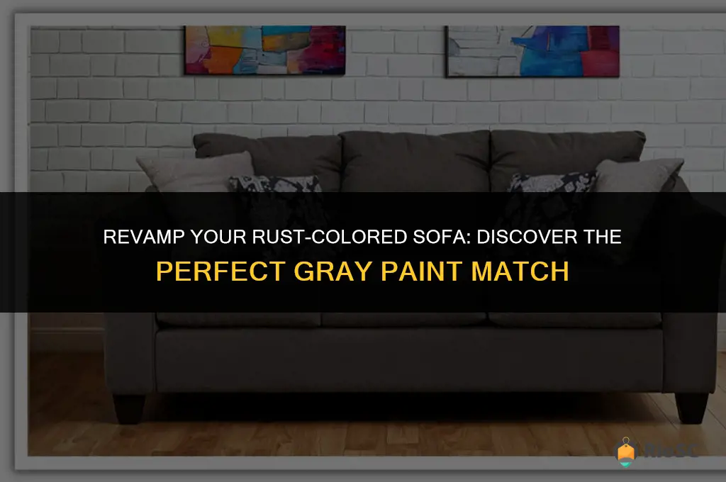 best gray paint for rust colored sofa