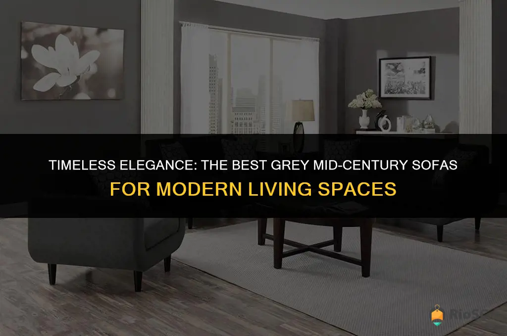 best grey mid century sofa