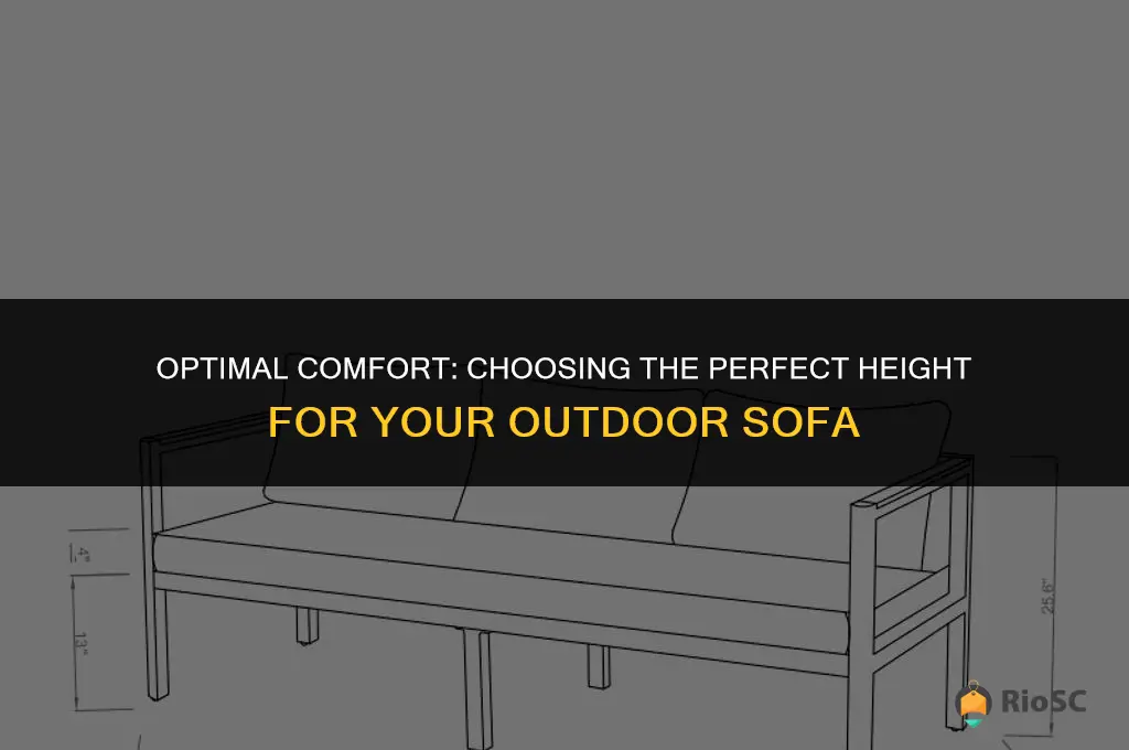best height for outdoor sofa