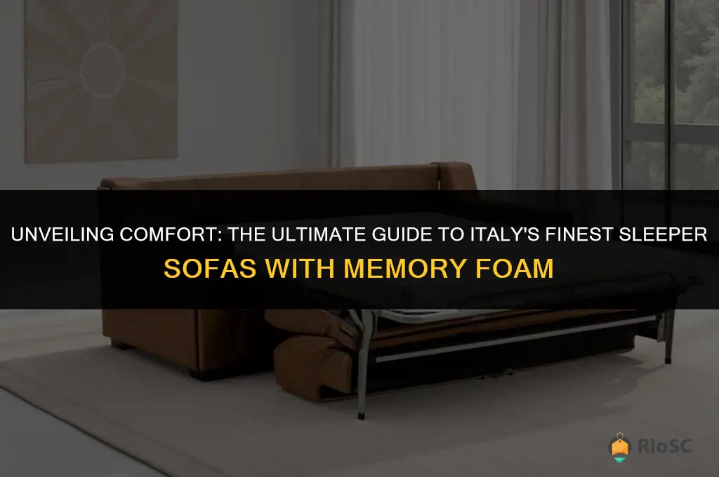 best italian sleeper sofa memory foam