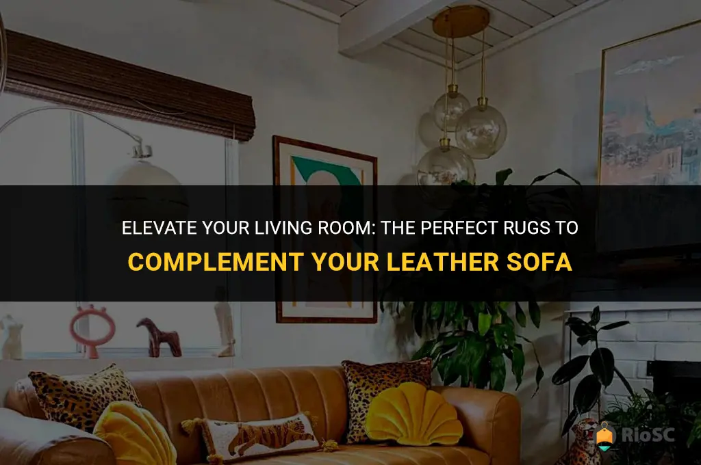 best kind of rugs for leather sofa