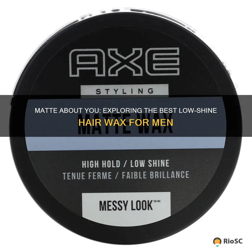 best low shine hair wax for man