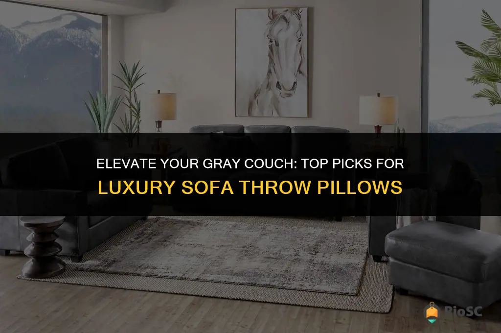 best luxury sofa throw pillows for gray couch