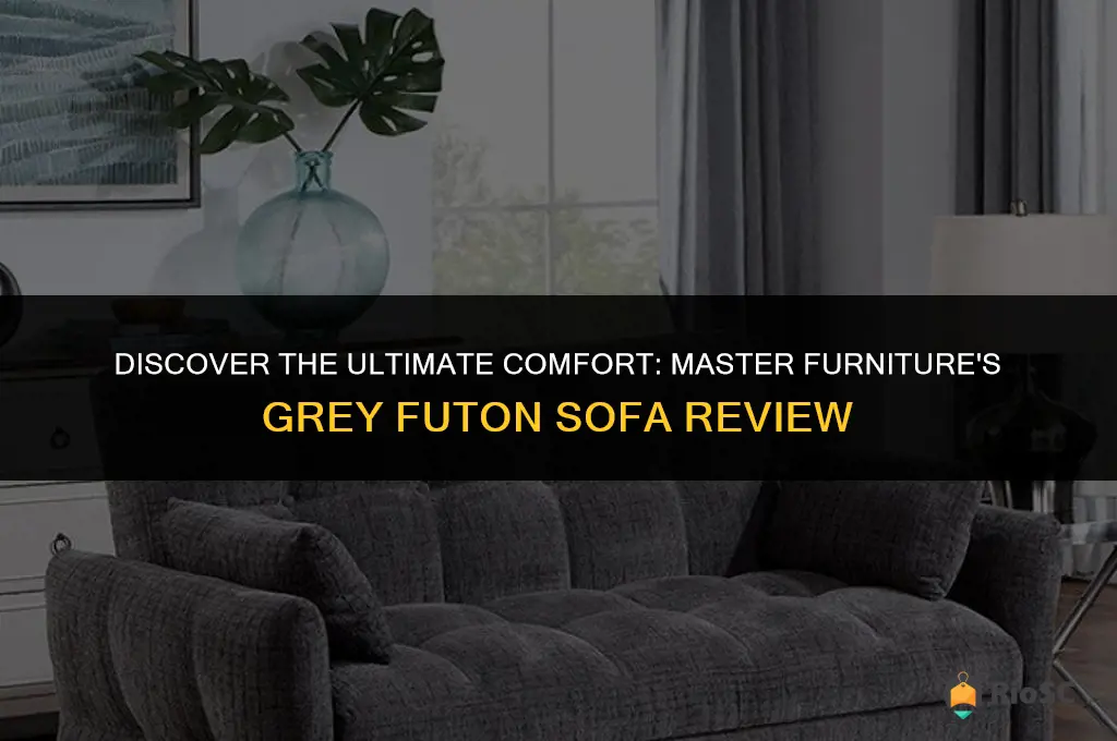 best master furniture grey futon sofa