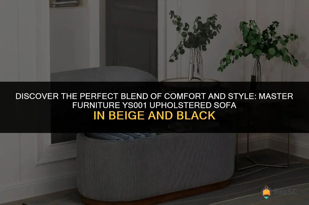 best master furniture ys001 upholstered sofa beige black