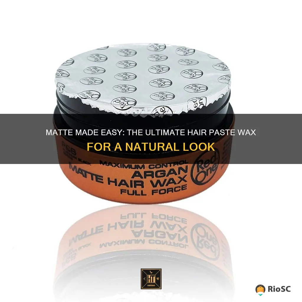 best matte finish hair paste wax