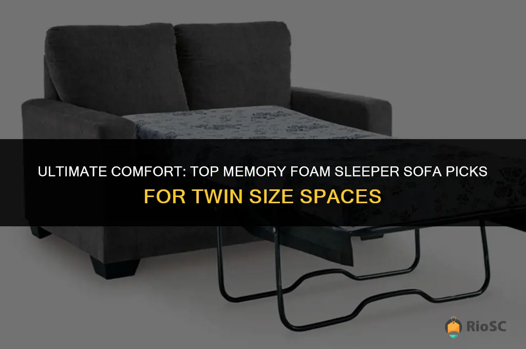 best memory foam sleeper sofa twin size