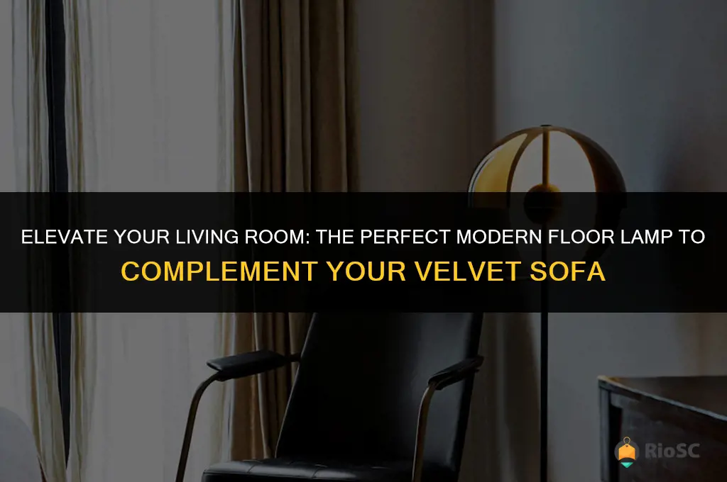 best modern floor lamp to go with velvet sofa