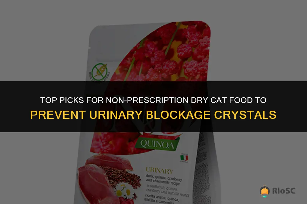 best non prescription dry cat food for urinary blockage crystals