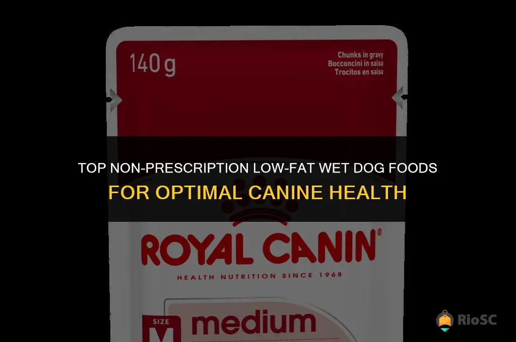best non prescription low fat wet dog food