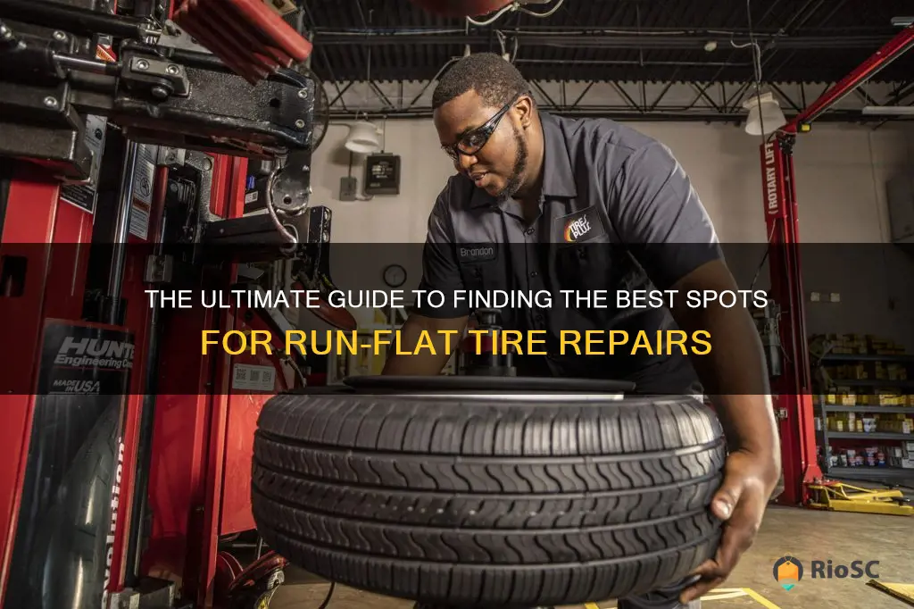 best place to plug run flat tires