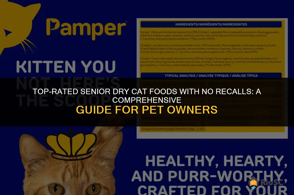 best senior dry cat foods no recalls