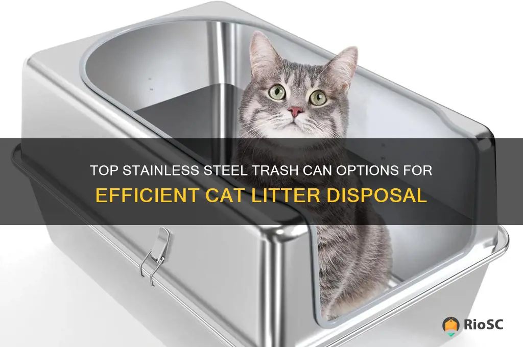 best stainless steel trash can for cat litter